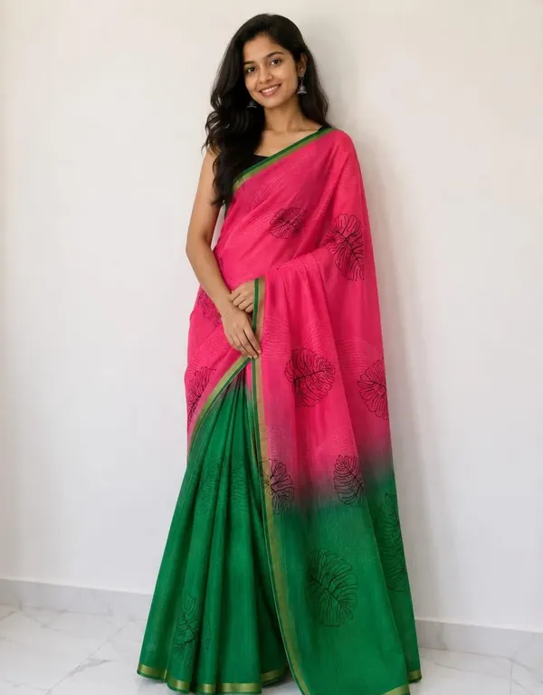 Multicolor_Cotton_Linen_Saree_For_Women
