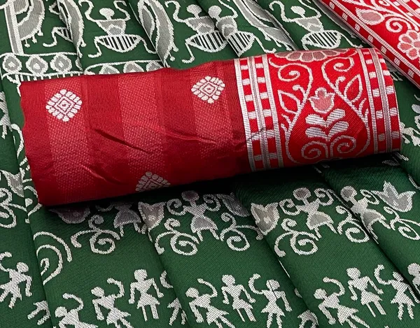 Sambalpuri_Banarasi_Silk_Kanjeevaram_Saree_Traditional_Party_Wear_beautifully_crafted_with_traditional_weaving_with_Tassels_Latkan_and_Blouse_Piece