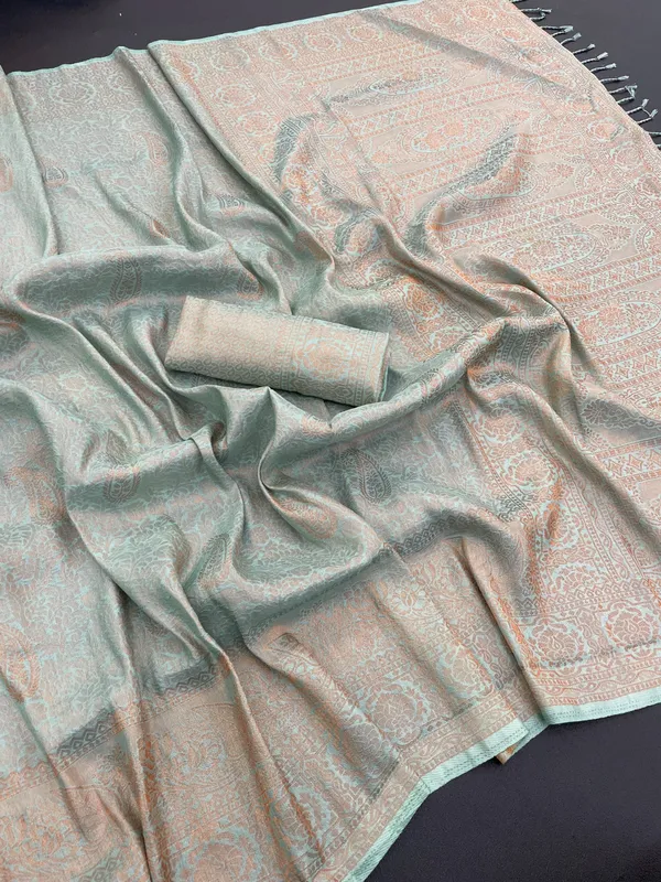 Mint_Green_Softy_Banarasi_Saree_For_Women