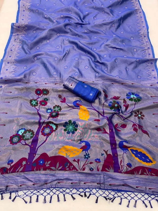 Blue_Paithani_Banarasi_Silk_Saree_For_Women