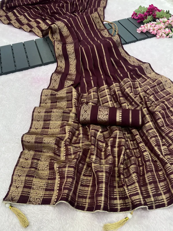 Maroon_Crepe_Silk_Saree_For_Women