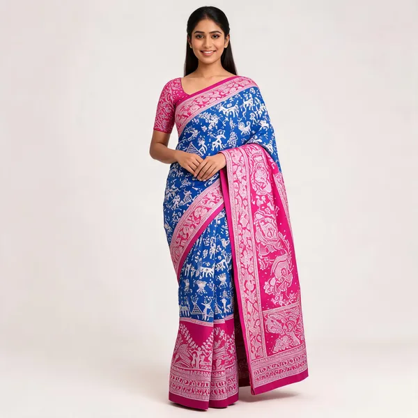 Blue_Banarasi_Art_Silk_Saree_For_Women