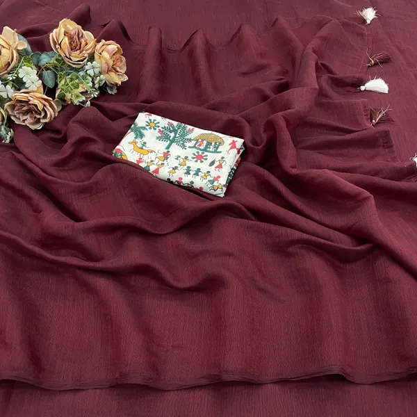 Maroon_Khadi_Cotton_Saree_For_Women