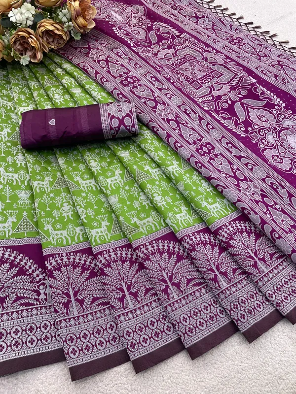 Green_Banarasi_Art_Silk_Saree_For_Women