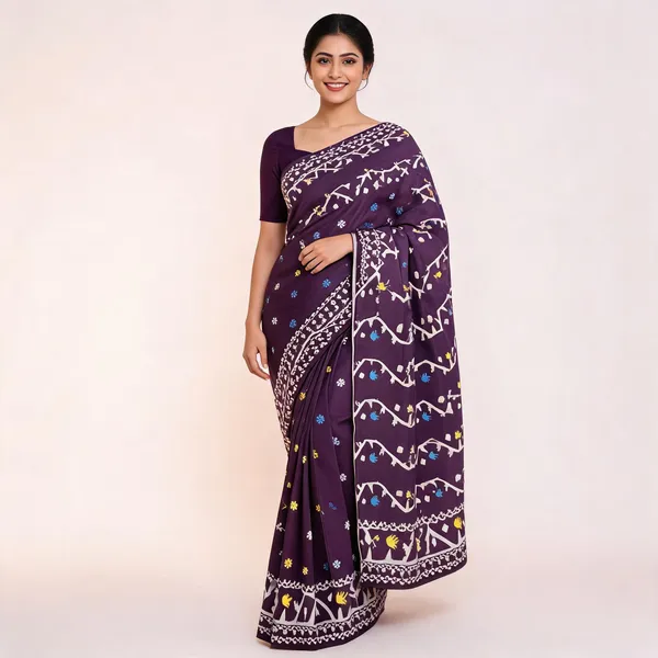 Purple_Soft_Kanchipuram_Litchi_Korvai_Silk_Saree_For_Women