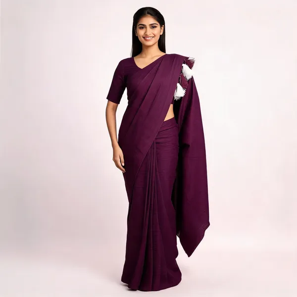 Purple_Khadi_Cotton_Saree_For_Women