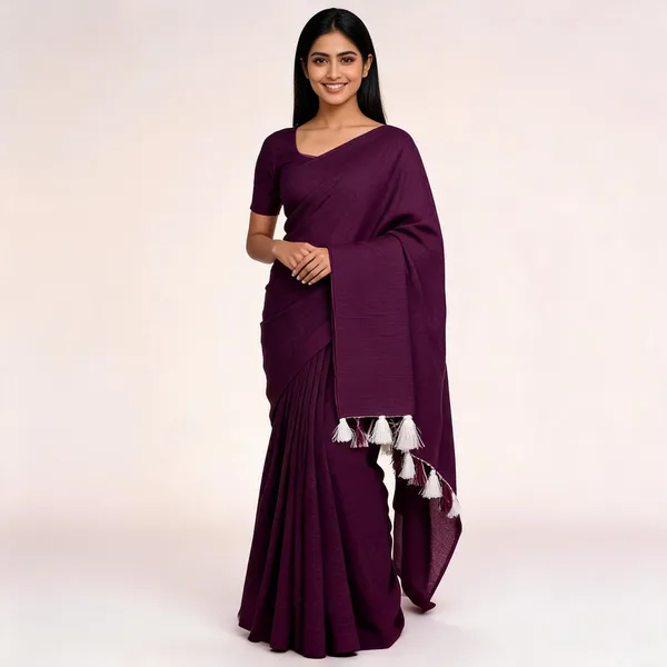 Purple_Khadi_Cotton_Saree_For_Women