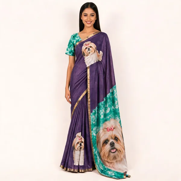 Purple__Cotton_Linen_Saree_For_Women
