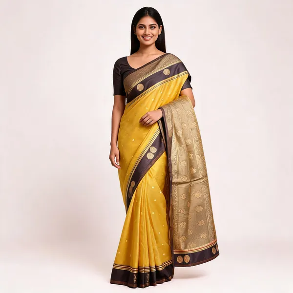 Yellow_Lightweight_Soft_Kanjeevaram_Silk_Saree_For_Women