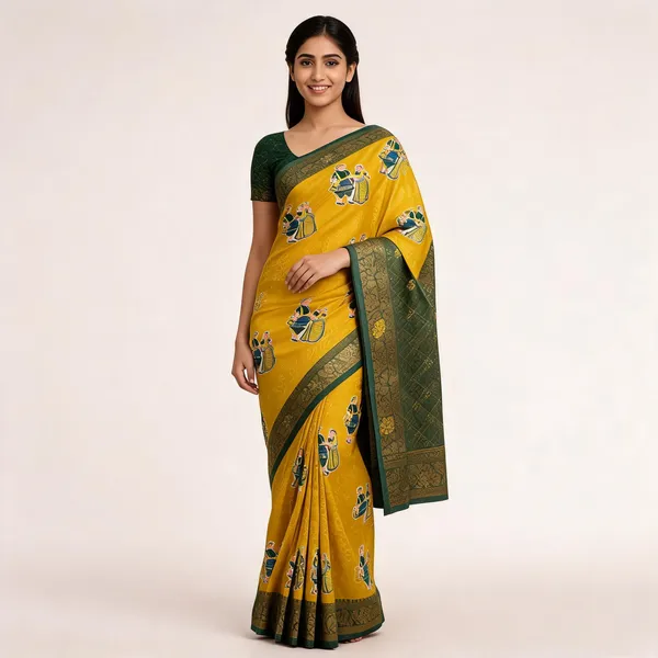 Yellow_Banarasi_Art_Silk_Saree_For_Women