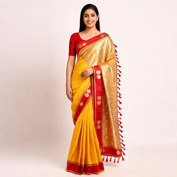 Yellow_Lightweight_Soft_Kanjeevaram_Silk_Saree_For_Women