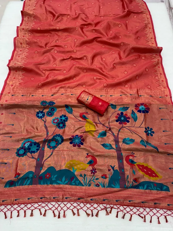 Coral_Paithani_Banarasi_Silk_Saree_For_Women
