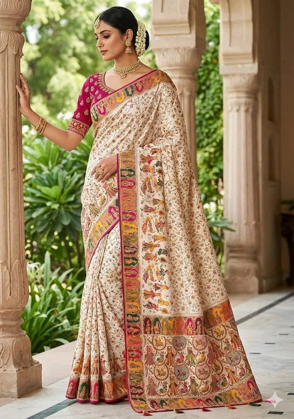 Off_White_Pashmina_Soft_Kanjeevaram_Silk_Saree_For_Women