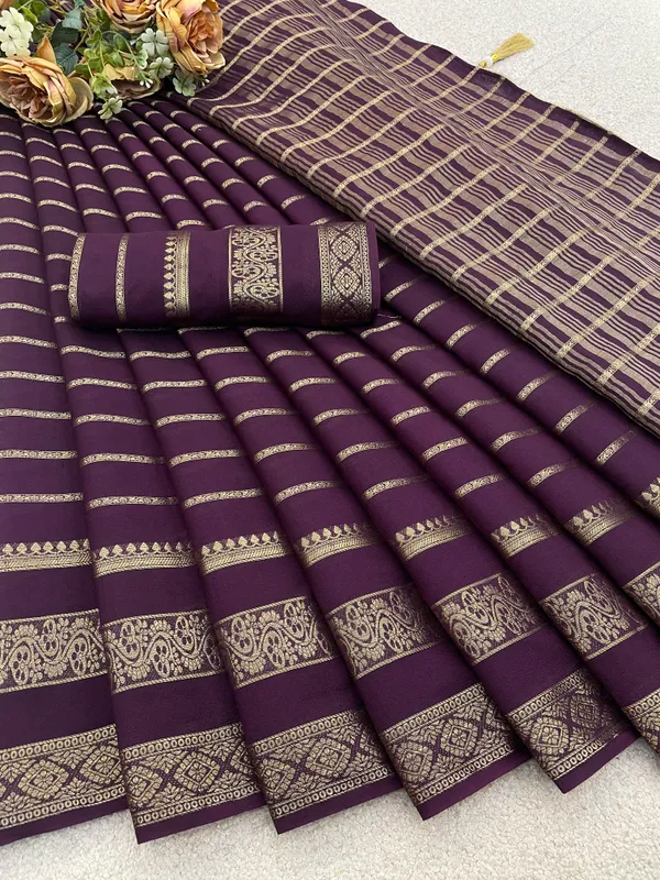 Purple_Crepe_Silk_Saree_For_Women