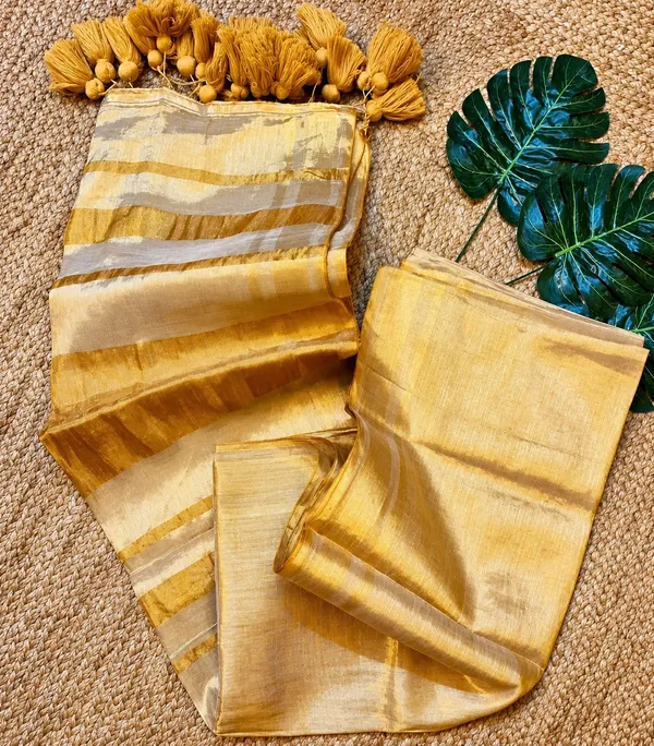 Linen_Zari_Saree_For_Women_Kerala_Style_Soft_Linen_Silk_Blend_Saree_With_Rich_Zari_Border_And_Tassels_Light_Weight_Saree_With_Blouse_Piece
