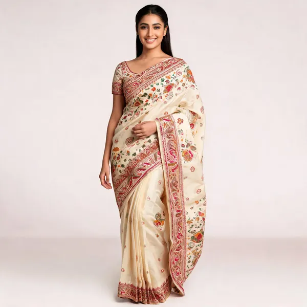 Cream_Pashmina_Soft_Kanjeevaram_Silk_Saree_For_Women