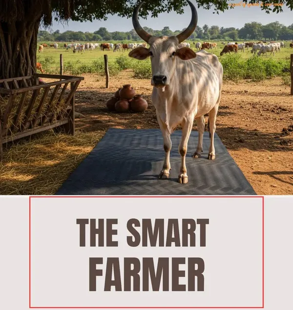 FARMER_KING_8*5_ft_30_MM_Rubber_Anti_Slip_Cattle_Mat_For_Cow_Comfort
