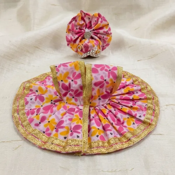 Premium_Cotton_Pink_Floral_Poshak_Set_with_Matching_Pagdi_for_Laddu_Gopal_Ji_Size_4_-_Pack_of_1