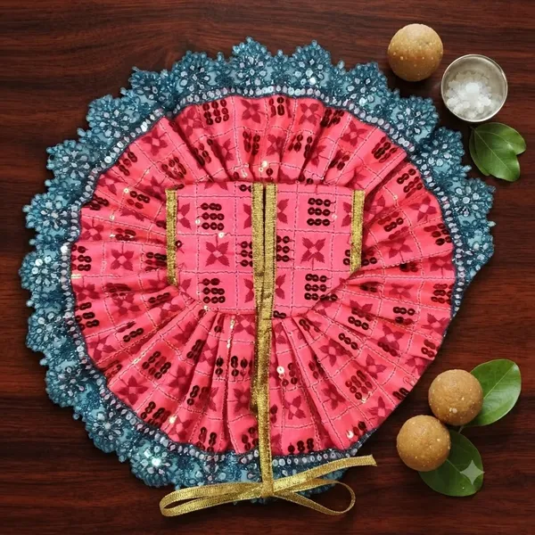 Laddu_Gopal_Poshak_Combo_Set_Size_6_-_2pc_Dress,_1pc_Mukut,_1pc_Mala,_1pc_Basuri_Assorted_Colors,_Matching_Design