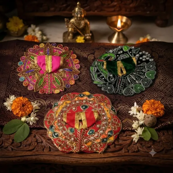 3-Piece_Laddu_Gopalji_Poshak_Combo_with_Mala_And_Asan_4X6_inch_Size_1_-_Assorted_Colors,_Same_Design
