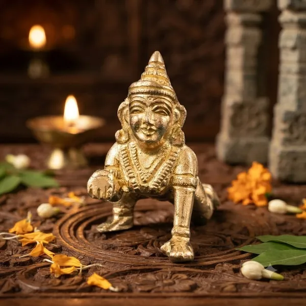 Ashtadhatu_Style_Pure_Brass_Thakurji_Murti_Size_4_Laddu_Gopal_Ji_Pital_Idol_for_Janmashtami_And_Daily_Puja