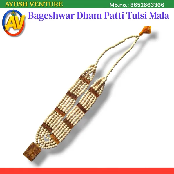 Original_Bageshwar_Dham_Sarkar_Tulsi_Patti_Kanthi_Mala_Premium_Quality_White_Bead_Tulsi_Necklace_with_Sitaram_Patti_And_Hanumanji_Locket_Pack_of_1pcs