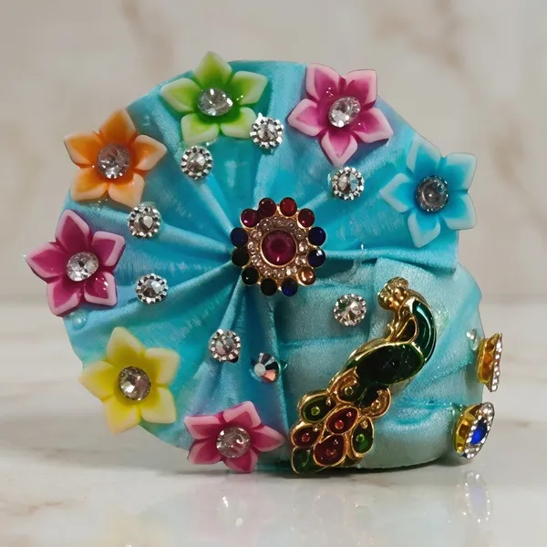 Laddu_Gopal_Poshak_Combo_Set_Size_6_-_2pc_Dress,_1pc_Mukut,_1pc_Mala,_1pc_Basuri_Assorted_Colors,_Matching_Design