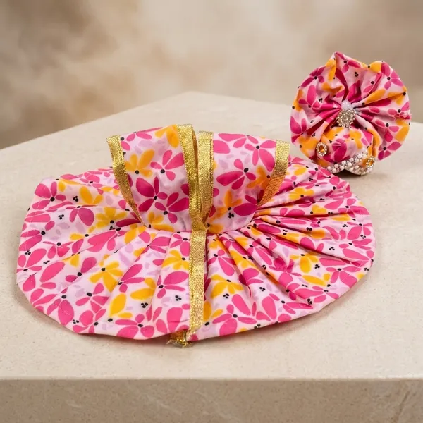 Premium_Cotton_Pink_Floral_Poshak_Set_with_Matching_Pagdi_for_Laddu_Gopal_Ji_Size_1_-_Pack_of_1