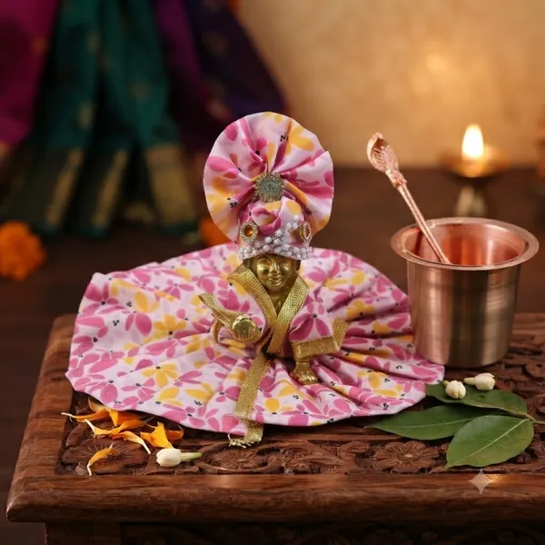 Premium_Cotton_Pink_Floral_Poshak_Set_with_Matching_Pagdi_for_Laddu_Gopal_Ji_Size_5_Pack_of_1