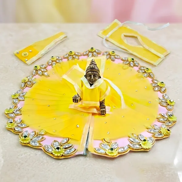 Yellow_Net_Laddu_Gopal_Dress_with_Scarf_Size_6_-_Beautiful_Heavy_Border_Poshak_for_Bal_Gopal_And_Kanha_Ji_2pcs_Suit_Set