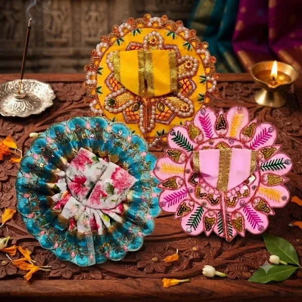 Pack_of_3_Pcs_Laddu_Gopal_Ji_Poshak_Combo_Size_2_Designer_Krishna_Dress_Set_Assorted_Colors,_Same_Design