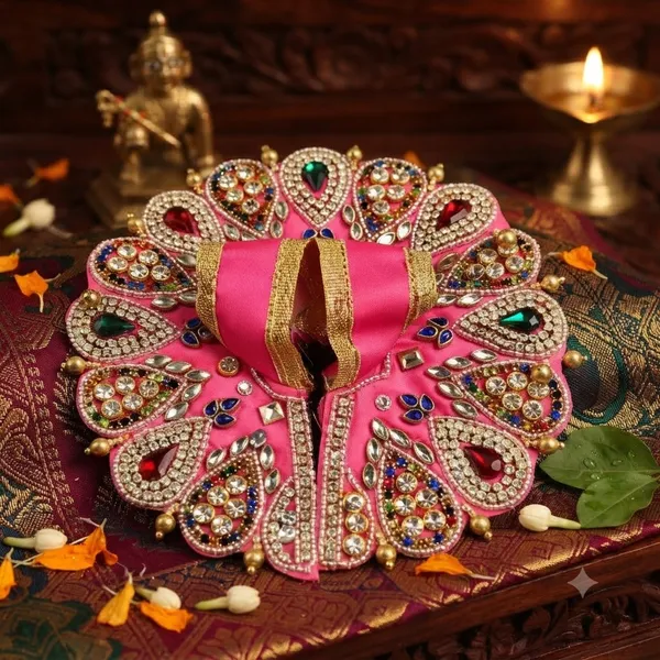 Premium_Pink_Handcrafted_Zardosi_Poshak_for_Laddu_Gopal_Ji_Size_2_-_Heavy_Stone,_Kundan_And_Bead_Work_Kanha_Ji_Dress_Single_Piece_Pack