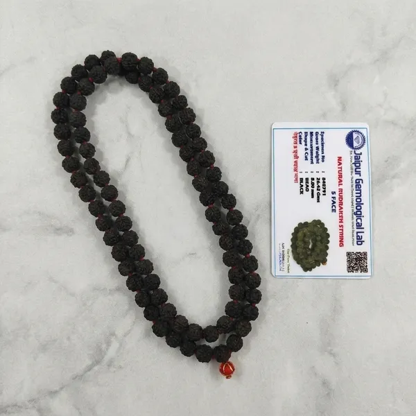Lab-Certified_Natural_5_Mukhi_Rudraksha_String_-_8mm_Black_Bead_Prayer_Mala_26.42g