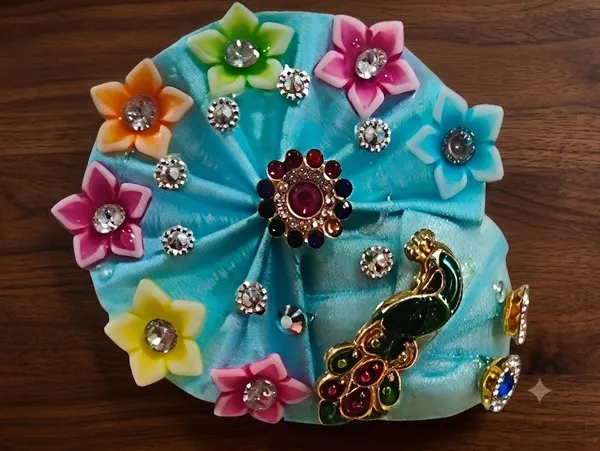 6_No._Laddu_Gopal_Poshak_Combo_Set_-_2pc_Dress,_1pc_Mukut,_1_Basuri,_1_Mala_Assorted_Colors,_Same_Design