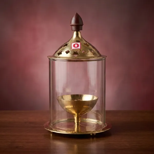 Premium_Brass_Akhand_Jyot_with_Borosilicate_Glass_Cover_for_Puja_Decorative_Brass_Oil_Lamp,_Size_0_Pack_of_1