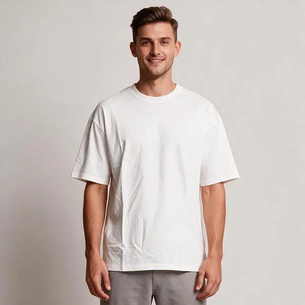 White_Cotton_Relaxed_Fit_T-Shirt_For_Men