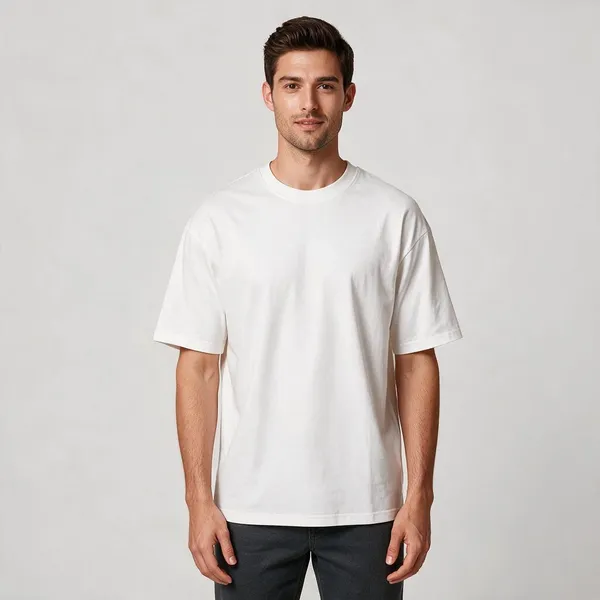 White_Cotton_Relaxed_Fit_T-Shirt_For_Men