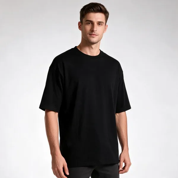 Black_Cotton_Relaxed_Fit_T-Shirt_For_Men