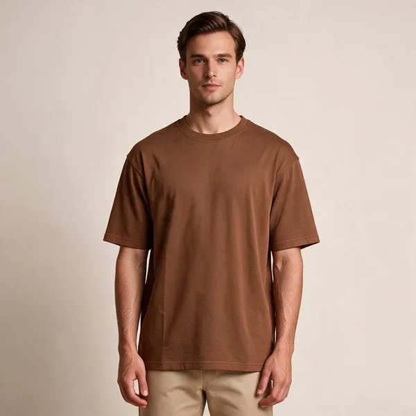 Brown_Cotton_Relaxed_Fit_T-Shirt_For_Men