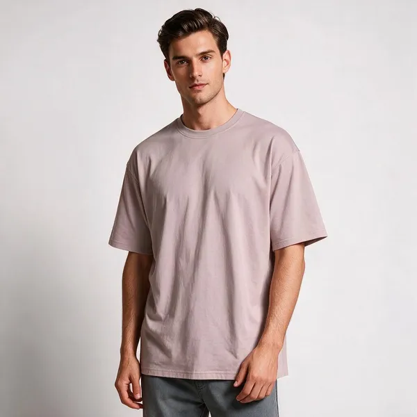Beige_Cotton_Relaxed_Fit_T-Shirt_For_Men