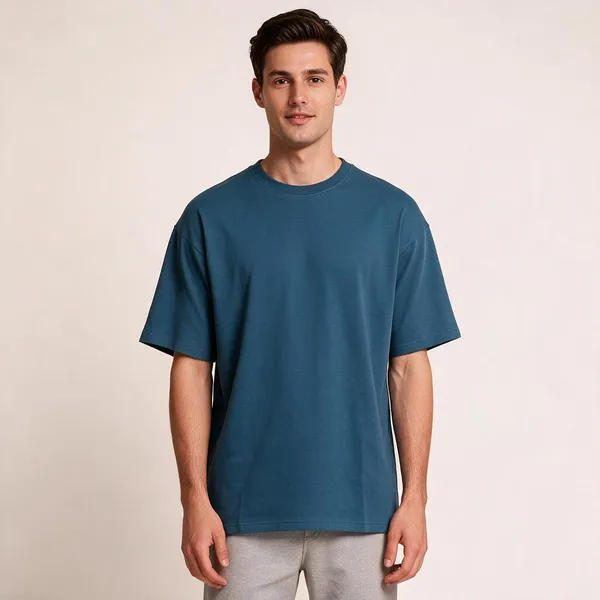 Blue_Cotton_Regular_Fit_Solid_T-Shirt_For_Men