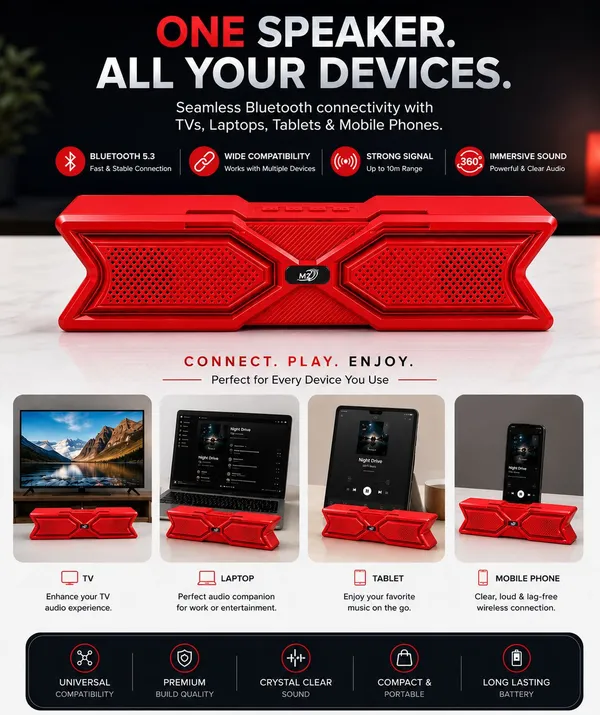 Mz_Red_Bluetooth_5.3_Portable_Speaker