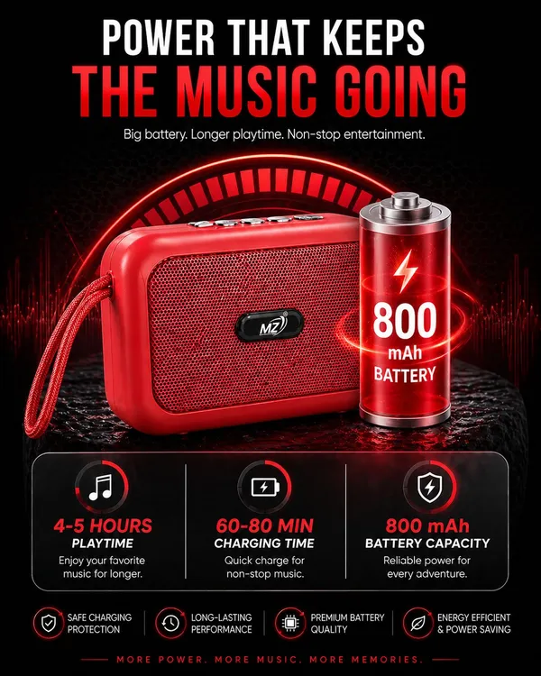 Mz_Red_Portable_Bluetooth_Speaker_With_Mobile_Holder
