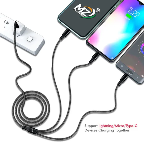 3_In_1_Cable_1_2_M_1121_Compatible_With_Android_Ios_Black_One_Cable
