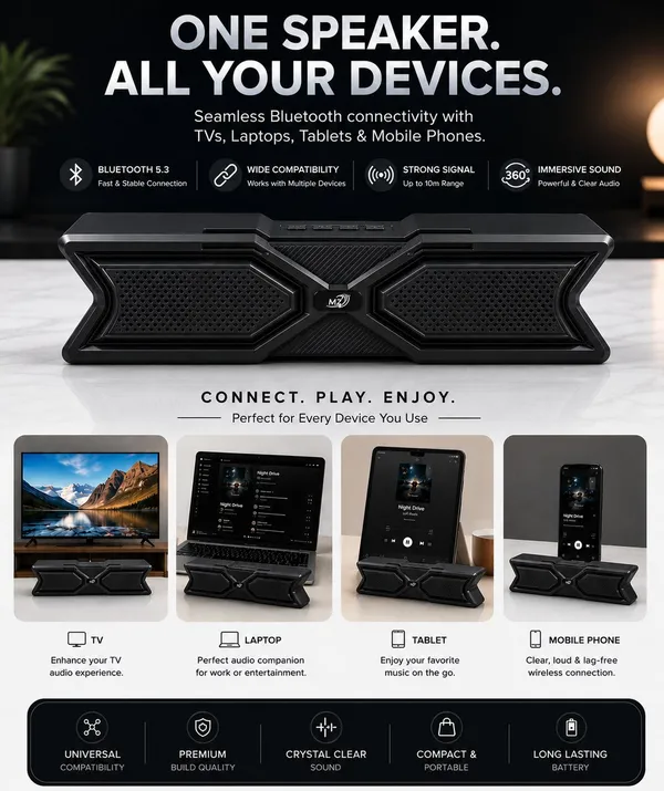 Black_Dual_Speaker_Bluetooth_Sound_Bar_With_Usb_And_Aux