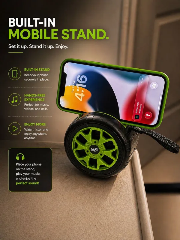 Mz_Tyre_Design_Bluetooth_Speaker_With_Mobile_Stand