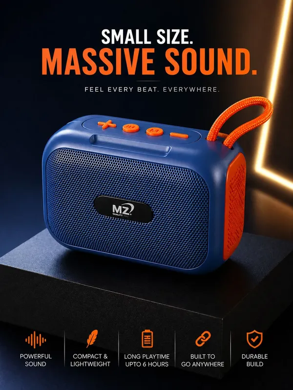 Mz_Blue_Portable_Bluetooth_Speaker_With_Carry_Strap