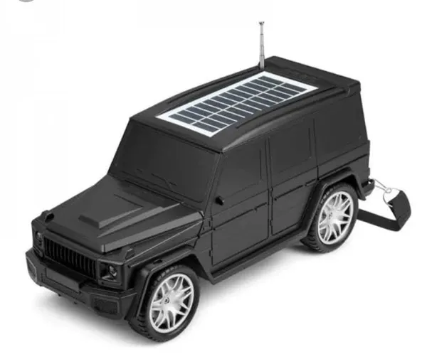 Black_Car_Shaped_Bluetooth_Speaker_With_Solar_Panel_And_Antenna