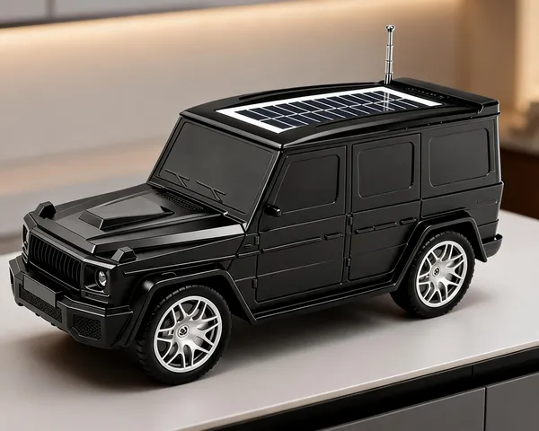 Black_Car_Shaped_Bluetooth_Speaker_With_Solar_Panel_And_Antenna