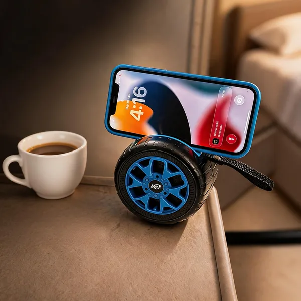 Tyre_Design_Bluetooth_Speaker_With_Mobile_Stand